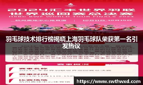 羽毛球技术排行榜揭晓上海羽毛球队荣获第一名引发热议